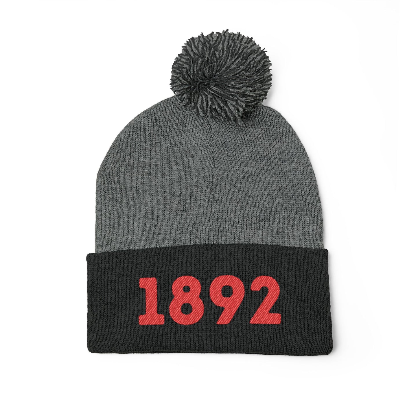 Red/Black/Grey 1892 LFC embroidered winter knitted hat