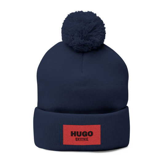 Hugo Ekitike black/red embroidered winter knitted hat